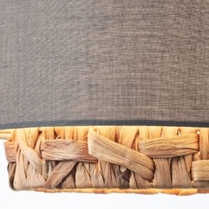 Svítidlo Brilliant přírodní/šedá vodní hyacint/látka/kov