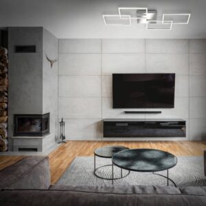 Svítidlo Briloner chrom/bílý kov/plast