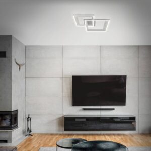 Svítidlo Briloner hliník/bílý kov/plast