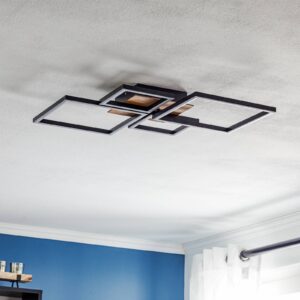 Svítidlo Briloner černá/světlé dřevo kov/plast/dřevo