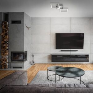 Svítidlo Briloner chrom/bílý kov/plast