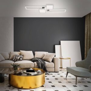 Svítidlo Briloner hliník/bílý kov/plast