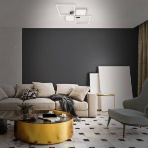 Svítidlo Briloner hliník/bílý kov/plast