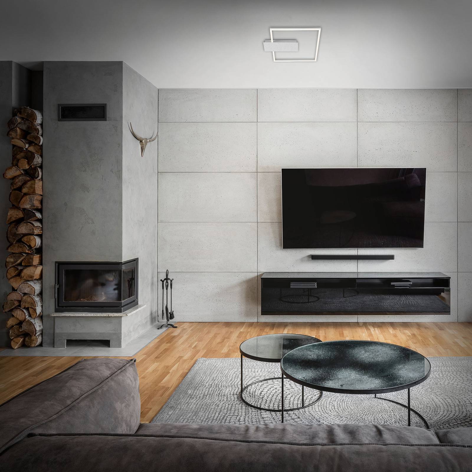 Svítidlo Briloner chrom/bílý kov/plast