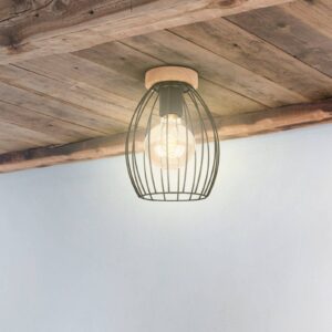 Svítidlo Briloner černá/světlé dřevo kov/dřevo