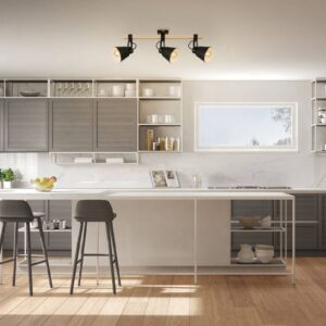 Svítidlo Briloner černá/světlé dřevo dřevo/kov