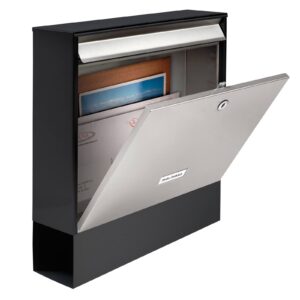 Svítidlo Burgwächter černá/nerez ocel povrstvená/nerezová ocel