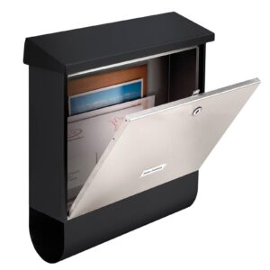 Svítidlo Burgwächter černá/nerez ocel povrstvená/nerezová ocel