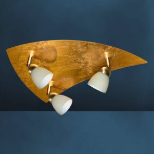 Svítidlo Busch zlatá/bílá kov/pozlátko/sklo