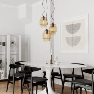 Svítidlo By Rydéns oranžová/černá sklo/kov