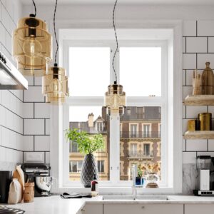 Svítidlo By Rydéns jantarová sklo