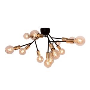 Svítidlo By Rydéns černá matná/mosaz kov