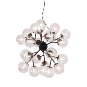 Svítidlo By Rydéns černá/čirá kov/sklo