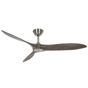 Svítidlo CasaFan chrom kartáčovaný/dřevo tmavé kov/dřevo