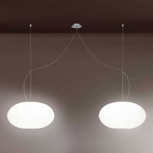 Svítidlo Casablanca hliník ručně foukané sklo/kartáčovaný hliník