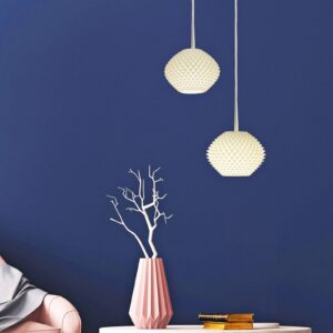 Svítidlo Casablanca bílá bio materiál 3D tisk/hliník