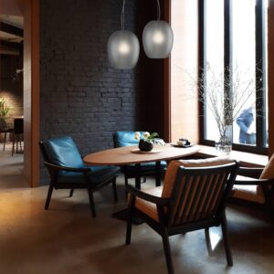 Svítidlo Casablanca opálově bílá sklo ručně foukané/hliník ručně kartáčovaný