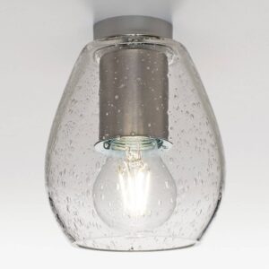 Svítidlo Casablanca kartáčovaný hliník/čirá hliník/foukané sklo