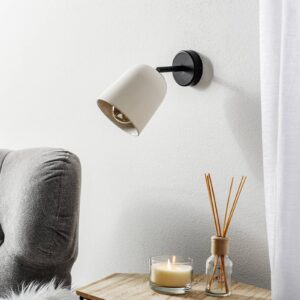 Svítidlo Casablanca černá matná/krémově bílá hliník/keramika