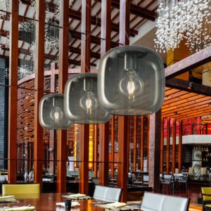 Svítidlo Casablanca čirá/hliník kartáčovaný sklo ručně foukané/hliník ručně kartáčovaný