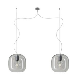 Svítidlo Casablanca čirá/hliník kartáčovaný sklo ručně foukané/hliník ručně kartáčovaný