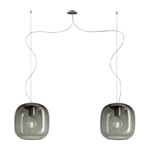 Svítidlo Casablanca grafit/hliník kartáčovaný sklo ručně foukané/hliník ručně kartáčovaný