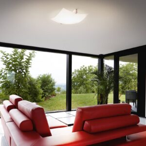 Svítidlo Casablanca bílá matná/hliník sklo/hliník ručně kartáčovaný