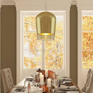 Svítidlo Casablanca zlatá/čirá/hliník kartáčovaný sklo/zlatý list/hliník