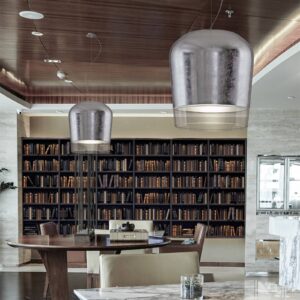 Svítidlo Casablanca stříbro/čirá/hliník kartáčovaný sklo/lístkové stříbro/hliník