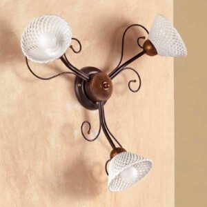 Svítidlo Ceramiche bílá/bronzová keramika/kov