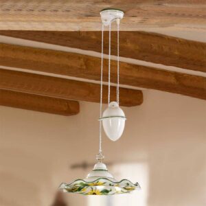 Svítidlo Ceramiche bílá/žlutá/zelená keramika