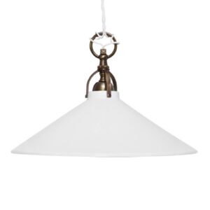 Svítidlo Ceramiche antická mosaz/bílá kovový odlitek/keramika