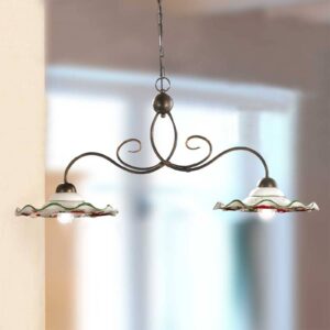 Svítidlo Ceramiche bílá/červená/zelená/bronzová keramika/kov