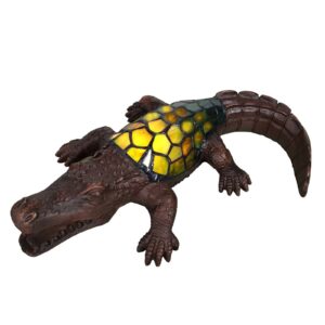 Svítidlo Clayre&Eef hnědá/žlutá/zelená polyresin/sklo