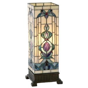 Svítidlo Clayre&Eef krémová/modrá/tmavě hnědá sklo/polyresin