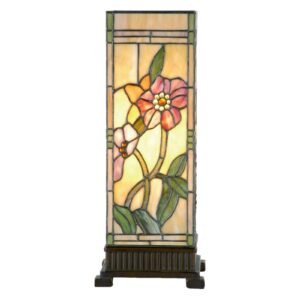 Svítidlo Clayre&Eef jantarová/zelená/fialová/tmavě hnědá sklo/polyresin