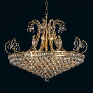 Svítidlo Clayre&Eef zlatá/čirá kov/sklo