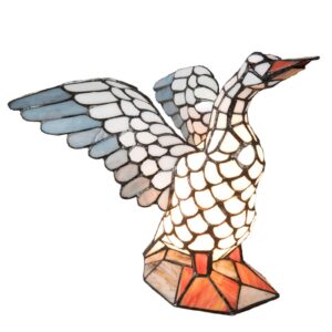 Svítidlo Clayre&Eef bílá/modrá sklo/polyresin