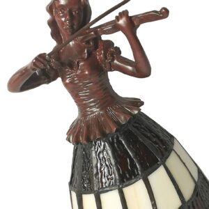 Svítidlo Clayre&Eef hnědá/bílá polyresin/sklo