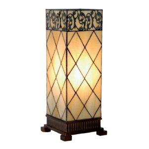 Svítidlo Clayre&Eef krémová/tmavě hnědá sklo/kov