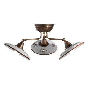 Svítidlo Cremasco mosaz brynýrovaná/bílá mosaz/keramika