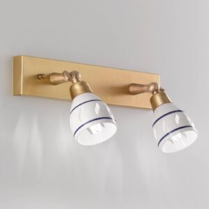 Svítidlo Cremasco stínovaná mosaz/bílá/modrá mosaz/keramika