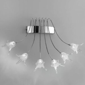 Svítidlo Cremasco chrom/čirá kov/sklo