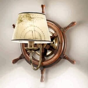 Svítidlo Cremasco hnědá/mosaz brynýrovaná/krémová dřevo/mosaz/textil