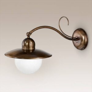 Svítidlo Cremasco bílá/mosaz sklo/mosaz