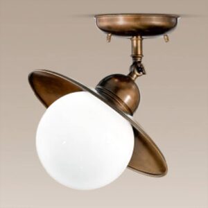 Svítidlo Cremasco bílá/mosaz sklo/mosaz