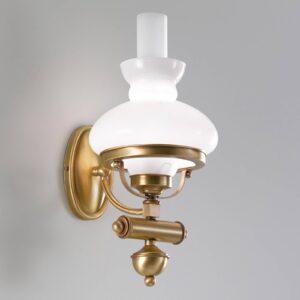 Svítidlo Cremasco mosaz brynýrovaná satinovaná/bílá mosaz/sklo