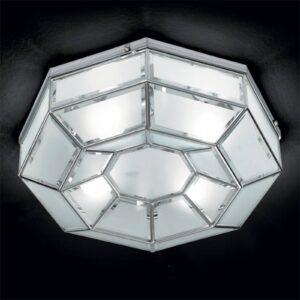 Svítidlo Cremasco bílá/chrom sklo/kov