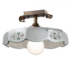 Svítidlo Cremasco mosaz brynýrovaná/bílá mosaz/keramika