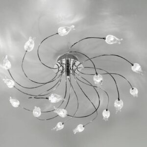 Svítidlo Cremasco chrom/čirá kov/sklo